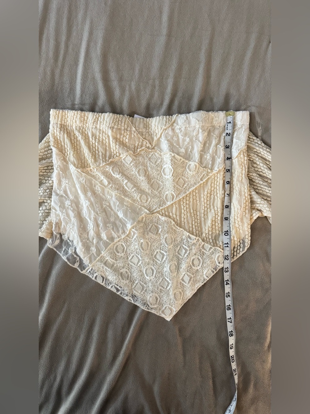 Willow&Root Lace Overlay Hanky Tube Top XL - Picture 9 of 9
